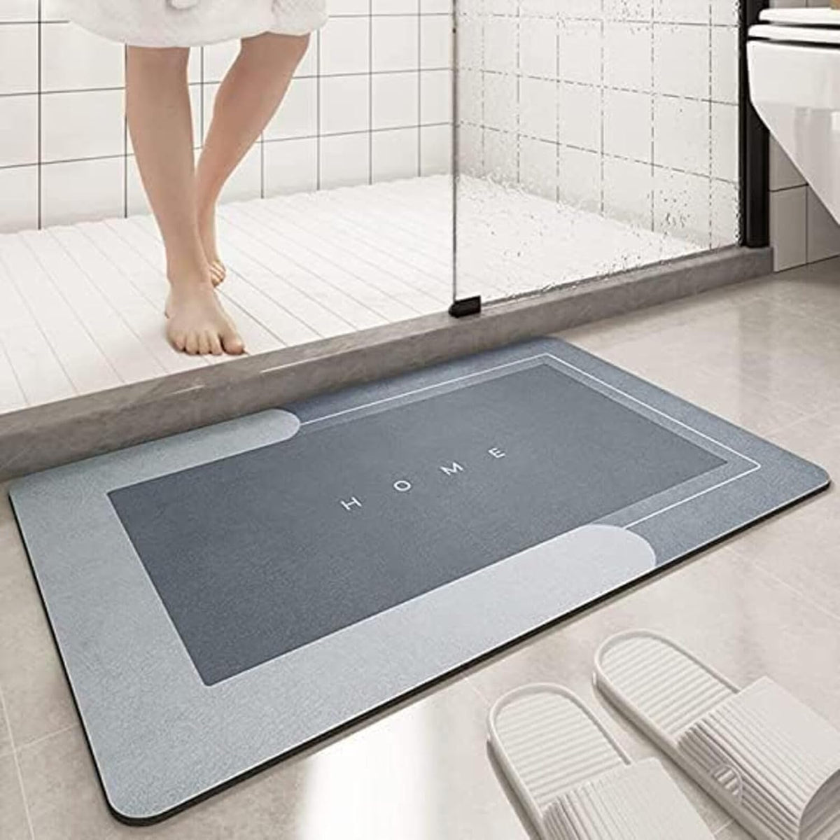 Best Quality Quick-Dry Non-Slip Home Mat – Absorbent, Washable Square Floor Mat for Bathroom, Kitchen & Entryway - Random Colo