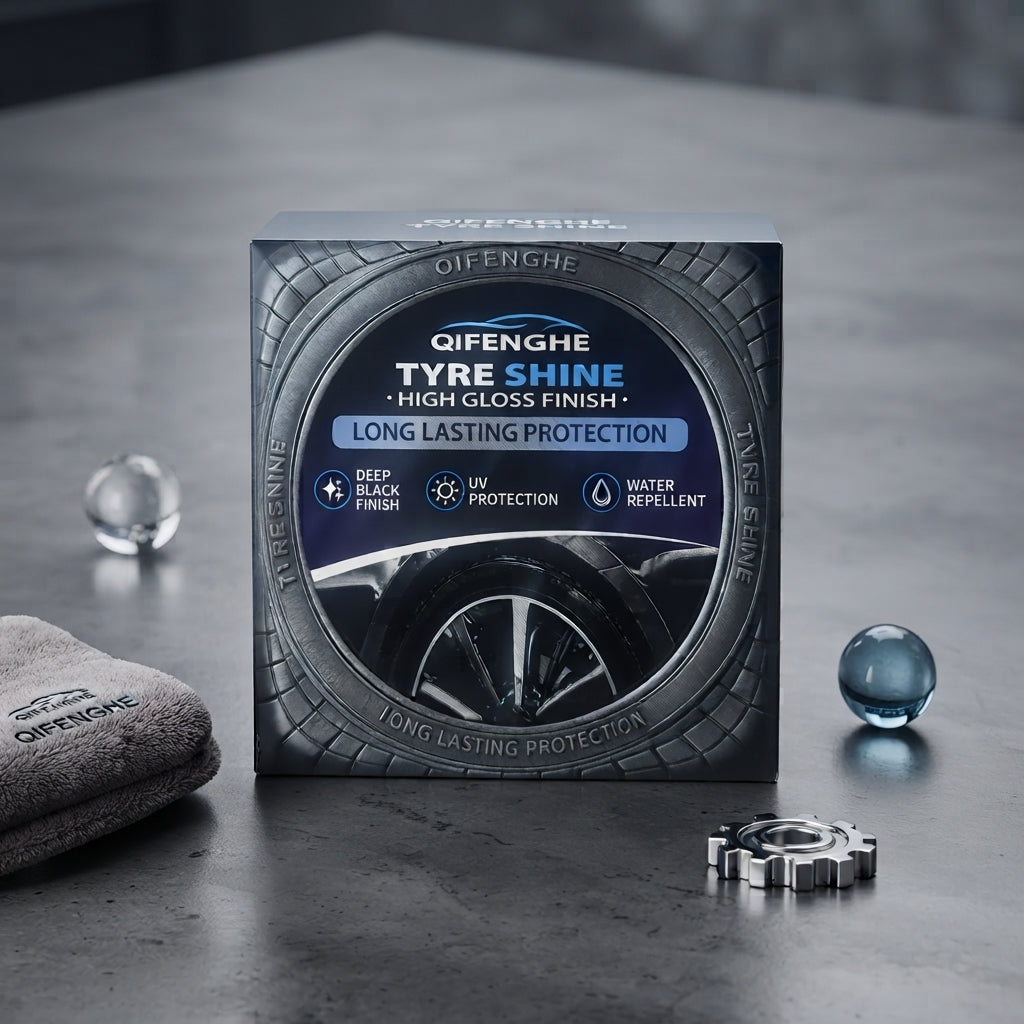 Qifenghe Tyre Shine High Gloss Finish 300G Deep Black UV Protection Water Repellent Practical Choice For Long Lasting Tyre Care